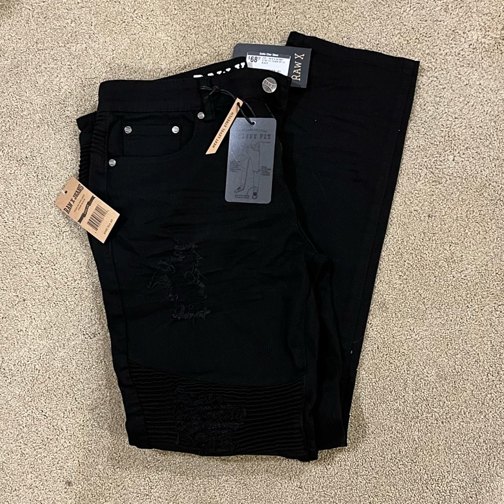 Raw X Black Skinny Jeans